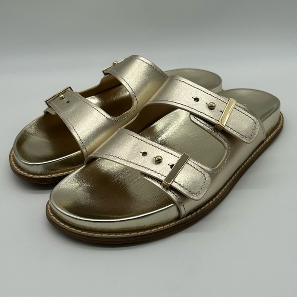 Cole Haan Marisol Soft Gold Leather Footbed Sandals Size 8B NWT - Picture 4 of 9